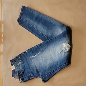 Dittos Size 27 Medium-Wash Mid-Rise Distressed Skinny Jeans, Exc. Used Cond.